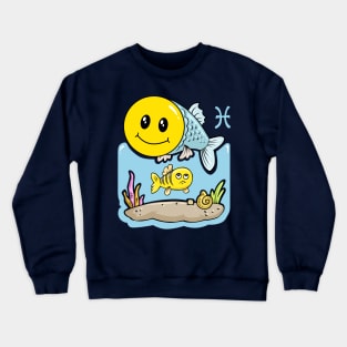 Smiley Pisces Crewneck Sweatshirt